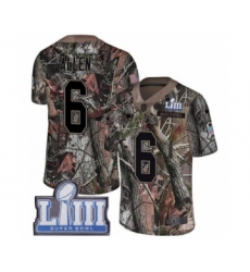 Youth Nike New England Patriots #6 Ryan Allen Camo Untouchable Limited Super Bowl LIII Bound NFL Jersey