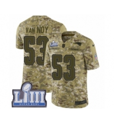 Men's Nike New England Patriots #53 Kyle Van Noy Limited Camo 2018 Salute to Service Super Bowl LIII Bound NFL Jersey