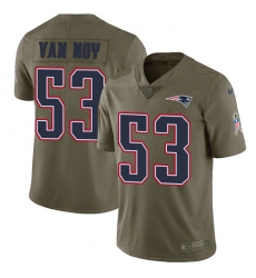 Men's Nike New England Patriots #53 Kyle Van Noy Limited Olive 2017 Salute to Service NFL Jersey