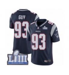 Men's Nike New England Patriots #93 Lawrence Guy Navy Blue Team Color Vapor Untouchable Limited Player Super Bowl LIII Bound NFL Jersey
