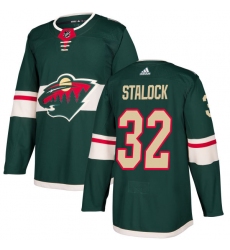 Men's Adidas Minnesota Wild #32 Alex Stalock Authentic Green Home NHL Jersey