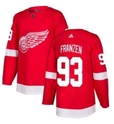 Youth Adidas Detroit Red Wings #93 Johan Franzen Authentic Red Home NHL Jersey