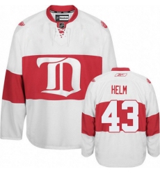 Men's Reebok Detroit Red Wings #43 Darren Helm Authentic White Third NHL Jersey