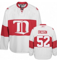 Men's Reebok Detroit Red Wings #52 Jonathan Ericsson Authentic White Third NHL Jersey