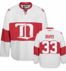 Women's Reebok Detroit Red Wings #33 Kris Draper Authentic White Third NHL Jersey