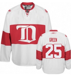 Women's Reebok Detroit Red Wings #25 Mike Green Authentic White Third NHL Jersey