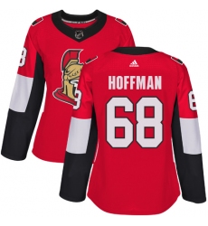 Women's Adidas Ottawa Senators #68 Mike Hoffman Premier Red Home NHL Jersey