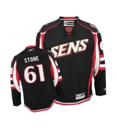 Youth Reebok Ottawa Senators #61 Mark Stone Authentic Black Third NHL Jersey