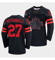 Men's Alex Pietrangelo Canada Hockey Black 2022 Beijing Winter Olympic #27 Alternate Rrplica Jersey