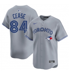 Men's Toronto Blue Jays #84 Dylan Cease Gray Cool Base Jersey