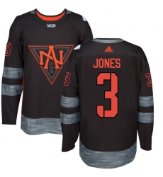 Youth Adidas Team North America #3 Seth Jones Premier Black Away 2016 World Cup of Hockey Jersey