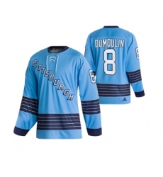 Men's Pittsburgh Penguins #8 Brian Dumoulin 2022 Blue Classics Stitched Jersey