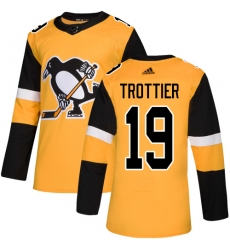 Men's Adidas Pittsburgh Penguins #19 Bryan Trottier Premier Gold Alternate NHL Jersey