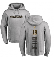 NHL Adidas Pittsburgh Penguins #19 Bryan Trottier Ash Backer Pullover Hoodie