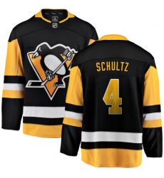 Men's Pittsburgh Penguins #4 Justin Schultz Fanatics Branded Black Home Breakaway NHL Jersey