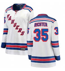 Women's New York Rangers #35 Mike Richter Fanatics Branded White Away Breakaway NHL Jersey