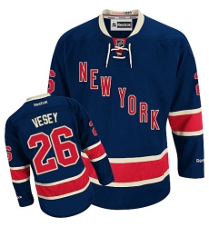 Youth Reebok New York Rangers #26 Jimmy Vesey Authentic Navy Blue Third NHL Jersey