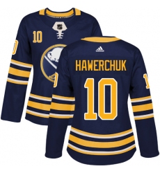 Women's Adidas Buffalo Sabres #10 Dale Hawerchuk Premier Navy Blue Home NHL Jersey