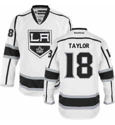 Women's Reebok Los Angeles Kings #18 Dave Taylor Authentic White Away NHL Jersey