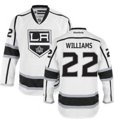 Men's Reebok Los Angeles Kings #22 Tiger Williams Authentic White Away NHL Jersey