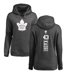 NHL Women's Adidas Toronto Maple Leafs #43 Nazem Kadri Charcoal One Color Backer Pullover Hoodie