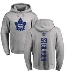 NHL Adidas Toronto Maple Leafs #93 Doug Gilmour Ash Backer Pullover Hoodie