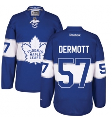 Men's Reebok Toronto Maple Leafs #57 Travis Dermott Authentic Royal Blue 2017 Centennial Classic NHL Jersey
