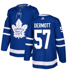 Youth Adidas Toronto Maple Leafs #57 Travis Dermott Authentic Royal Blue Home NHL Jersey