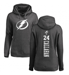 NHL Women's Adidas Tampa Bay Lightning #24 Ryan Callahan Charcoal One Color Backer Pullover Hoodie