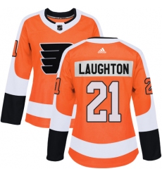 Women's Adidas Philadelphia Flyers #21 Scott Laughton Premier Orange Home NHL Jersey