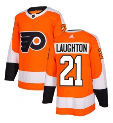 Youth Adidas Philadelphia Flyers #21 Scott Laughton Authentic Orange Home NHL Jersey