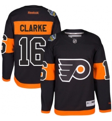 Men's Reebok Philadelphia Flyers #16 Bobby Clarke Premier Black 2017 Stadium Series NHL Jersey