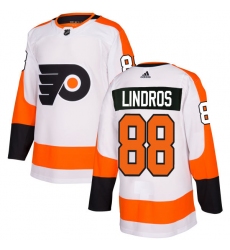Women's Adidas Philadelphia Flyers #88 Eric Lindros Authentic White Away NHL Jersey