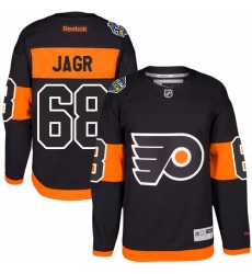 Men's Reebok Philadelphia Flyers #68 Jaromir Jagr Authentic Black 2017 Stadium Series NHL Jersey