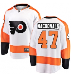 Youth Philadelphia Flyers #47 Andrew MacDonald Fanatics Branded White Away Breakaway NHL Jersey