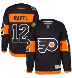 Men's Reebok Philadelphia Flyers #12 Michael Raffl Authentic Black 2017 Stadium Series NHL Jersey
