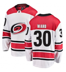 Youth Carolina Hurricanes #30 Cam Ward Fanatics Branded White Away Breakaway NHL Jersey