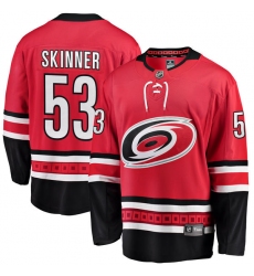 Youth Carolina Hurricanes #53 Jeff Skinner Fanatics Branded Red Home Breakaway NHL Jersey
