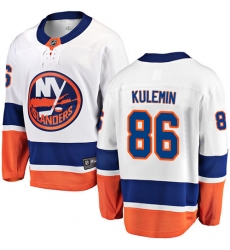 Men's New York Islanders #86 Nikolay Kulemin Fanatics Branded White Away Breakaway NHL Jersey