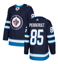 Youth Adidas Winnipeg Jets #85 Mathieu Perreault Authentic Navy Blue Home NHL Jersey