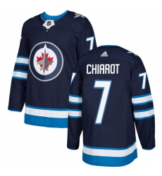 Youth Adidas Winnipeg Jets #7 Ben Chiarot Premier Navy Blue Home NHL Jersey