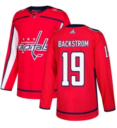 Men's Adidas Washington Capitals #19 Nicklas Backstrom Authentic Red Home NHL Jersey