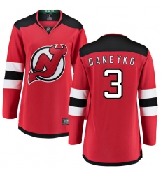 Women's New Jersey Devils #3 Ken Daneyko Fanatics Branded Red Home Breakaway NHL Jersey