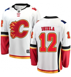 Youth Calgary Flames #12 Jarome Iginla Fanatics Branded White Away Breakaway NHL Jersey