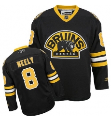 Men's Reebok Boston Bruins #8 Cam Neely Authentic Black Third NHL Jersey