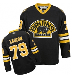 Men's Reebok Boston Bruins #79 Jeremy Lauzon Authentic Black Third NHL Jersey