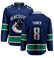 Youth Vancouver Canucks #8 Christopher Tanev Fanatics Branded Blue Home Breakaway NHL Jersey