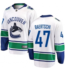 Men's Vancouver Canucks #47 Sven Baertschi Fanatics Branded White Away Breakaway NHL Jersey