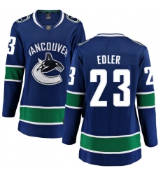 Women's Vancouver Canucks #23 Alexander Edler Fanatics Branded Blue Home Breakaway NHL Jersey