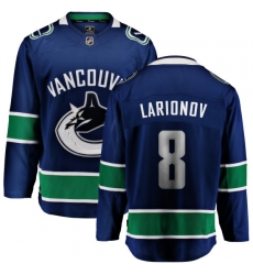 Men's Vancouver Canucks #8 Igor Larionov Fanatics Branded Blue Home Breakaway NHL Jersey